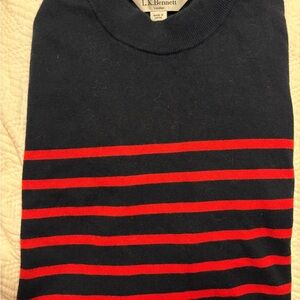 LK Bennett Women’s Navy and Red Striped Sweater